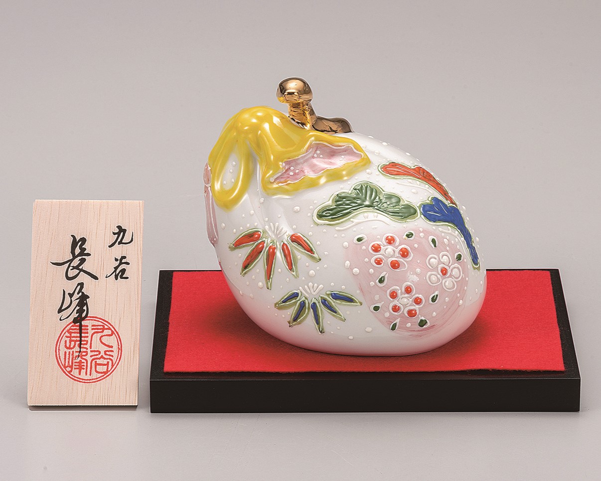 九谷焼　陶幸 鼠　置物　福禄寿 九谷焼 陶幸 置物